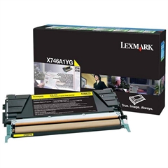 Toner Lexmark X746A1YG (žuta), original