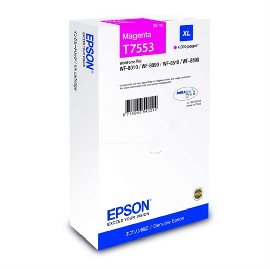 Tinta Epson T7553 XL (ljubičasta), original