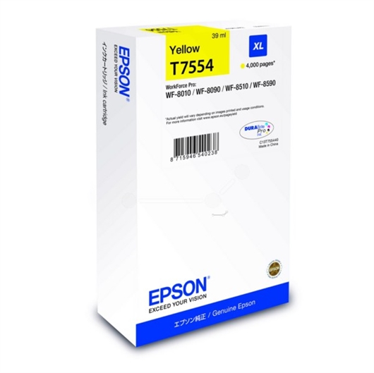 Tinta Epson T7554 XL (žuta), original