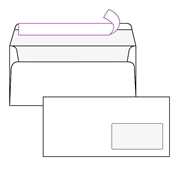 Kuverta American, 230 x 110 mm, s desnim prozorom, 500 komada