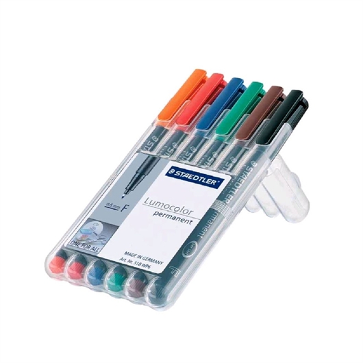 Marker Staedtler Lumocolor 318 WP6 0,6 mm, 6 kom