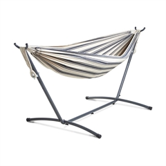 Viseća mreža VonHaus Hammock, s okvirom, 305 x 112 cm, za dvije osobe, bijelo plava