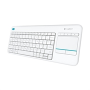 Tipkovnica Logitech K400 Plus Wireless Touch, bežična, bijela