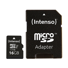 Memorijska kartica Intenso microSDXC, 16 GB + SD adapter