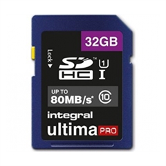 Memorijska kartica Integral UltimaPro SDHC Class10 UHS-I U1, 32 GB + adapter