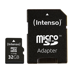 Memorijska kartica Intenso Micro SDHC C10, 25 MB/s, 32 GB + SD Adapter