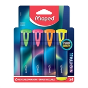 Marker Maped Nightfall Fluo, 4 komada