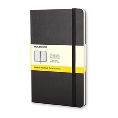 Bilježnica Moleskine PKT, tvrde korice, crna - karo