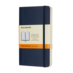 Bilježnica Moleskine PKT meke korice, plava - s crtama