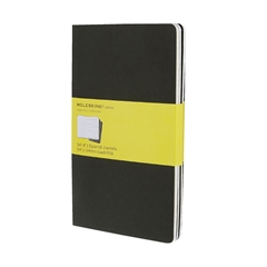 Bilježnica Moleskine Cahier Journals LG s mekanim koricama, crna - karo, 3 komada