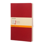 Bilježnica Moleskine Cahier Journals XL s mekanim koricama, crvena brusnica - crte, 3 komada