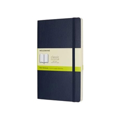 Bilježnica Moleskine LG s mekanim koricama, tamno plava – bez crta