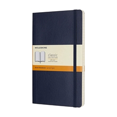 Bilježnica Moleskine LG s mekanim koricama, safirno plava – crte