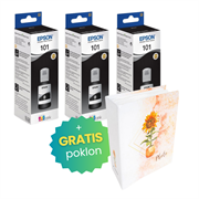 Komplet bočica za Epson 101 (C13T03V14A) (crna), original, 3 komada + GRATIS POKLON