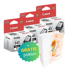 Komplet tinta Canon PG-545 XL (crna), original, 3 komada + GRATIS POKLON
