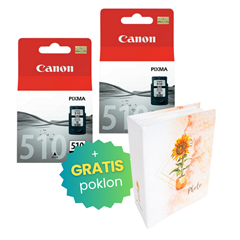 Komplet tinta Canon PG-510 (crna), original, 2 komada + GRATIS POKLON