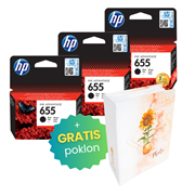 Komplet tinta HP CZ109AE nr.655 (crna), original, 3 komada + GRATIS POKLON