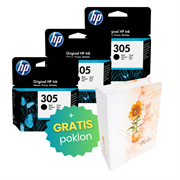 Komplet tinta HP 3YM61AE nr.305 (crna), original, 3 komada + GRATIS POKLON