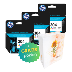 Komplet tinta HP N9K05AE nr.304 (boja), original, 3 komada + GRATIS POKLON