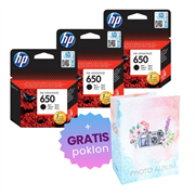 Komplet tinta HP CZ101AE nr.650 (crna), original, 3 komada + GRATIS POKLON