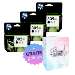 Komplet tinta HP 3YM62AE nr.305XL (crna), original, 3 komada + GRATIS POKLON