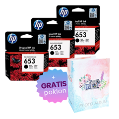 Komplet tinta HP 3YM75AE nr.653 (crna), original, 3 komada + GRATIS POKLON