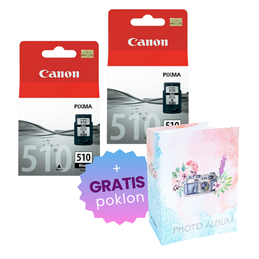 Komplet tinta Canon PG-510 (crna), original, 2 komada + GRATIS POKLON