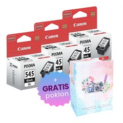 Komplet tinta Canon PG-545 XL (crna), original, 3 komada + GRATIS POKLON