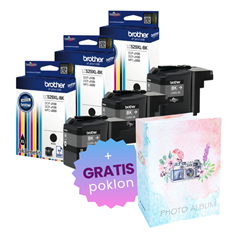 Komplet tinta Brother LC529XLBK (crna), original, 3 komada + GRATIS POKLON