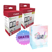 Komplet tinta Canon PG-545 (crna) + CL-546 (boja), original + foto papir, 2 komada + GRATIS POKLON