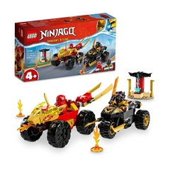 LEGO Ninjago: Dvoboj Kaija u autu i Rasa na motociklu