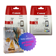 Komplet tinta Canon PG-545XL + CL-546XL, original + foto album po SUPER cijeni