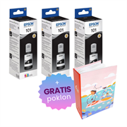 Komplet bočica za Epson 101 (C13T03V14A) (crna), original, 3 komada + GRATIS POKLON