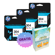 Komplet tinta HP N9K05AE nr.304 (boja), original, 3 komada + GRATIS POKLON