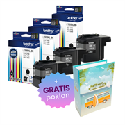 Komplet tinta Brother LC529XLBK (crna), original, 3 komada + GRATIS POKLON