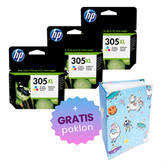 Komplet tinta HP 3YM63AE nr.305XL (boja), original, 3 komada + GRATIS POKLON