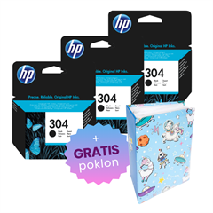 Komplet tinta HP N9K06AE nr.304 (crna), original, 3 komada + GRATIS POKLON