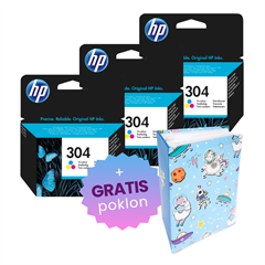 Komplet tinta HP N9K05AE nr.304 (boja), original, 3 komada + GRATIS POKLON