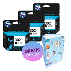 Komplet tinta HP F6U66AE nr.302 (crna), original, 3 komada + GRATIS POKLON