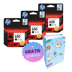 Komplet tinta HP CZ101AE nr.650 (crna), original, 3 komada + GRATIS POKLON