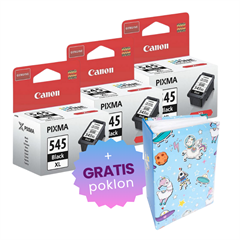 Komplet tinta Canon PG-545 XL (crna), original, 3 komada + GRATIS POKLON